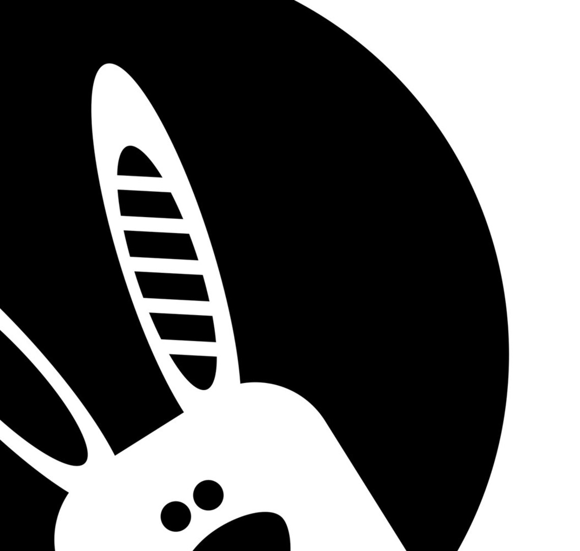 Bunny Nursery Art Print, Black White Nursery Decor - Image 3