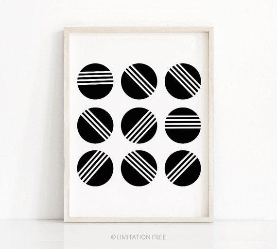 Instant Art Abstract Print Black And White Wall Art Modern Abstract Art Print Print Geometric Art