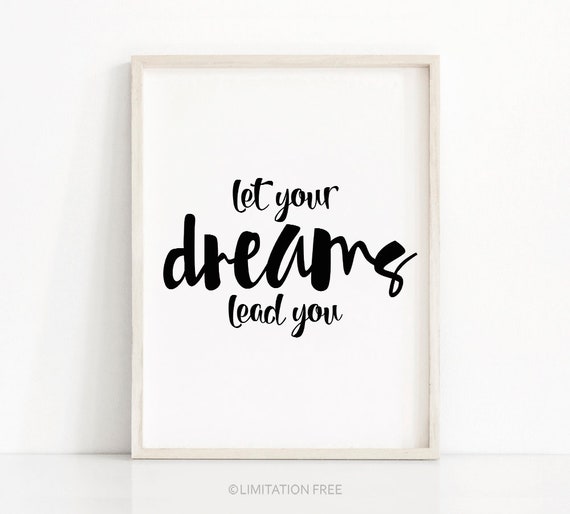 Inspirational Quote Typography Wall Art Print