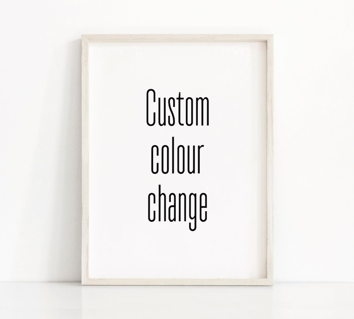 Custom Colour Change Personalized Wall Art Print