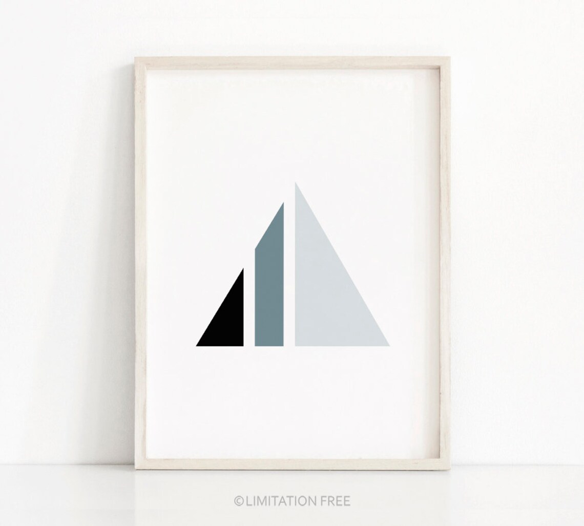 Geometric Abstract Art Print, Minimalist Modern
