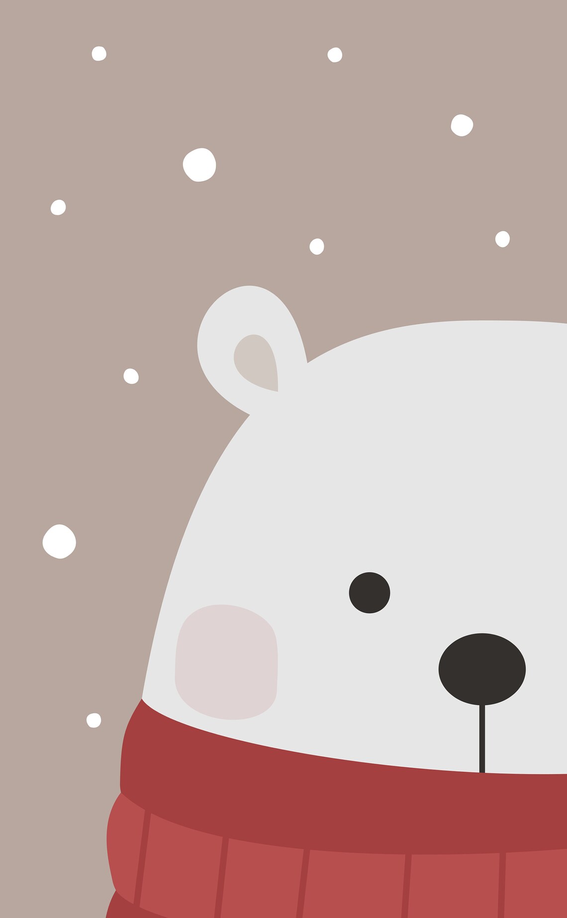 Polar Bear Christmas Decor Art Print, Winter Holiday - Image 2