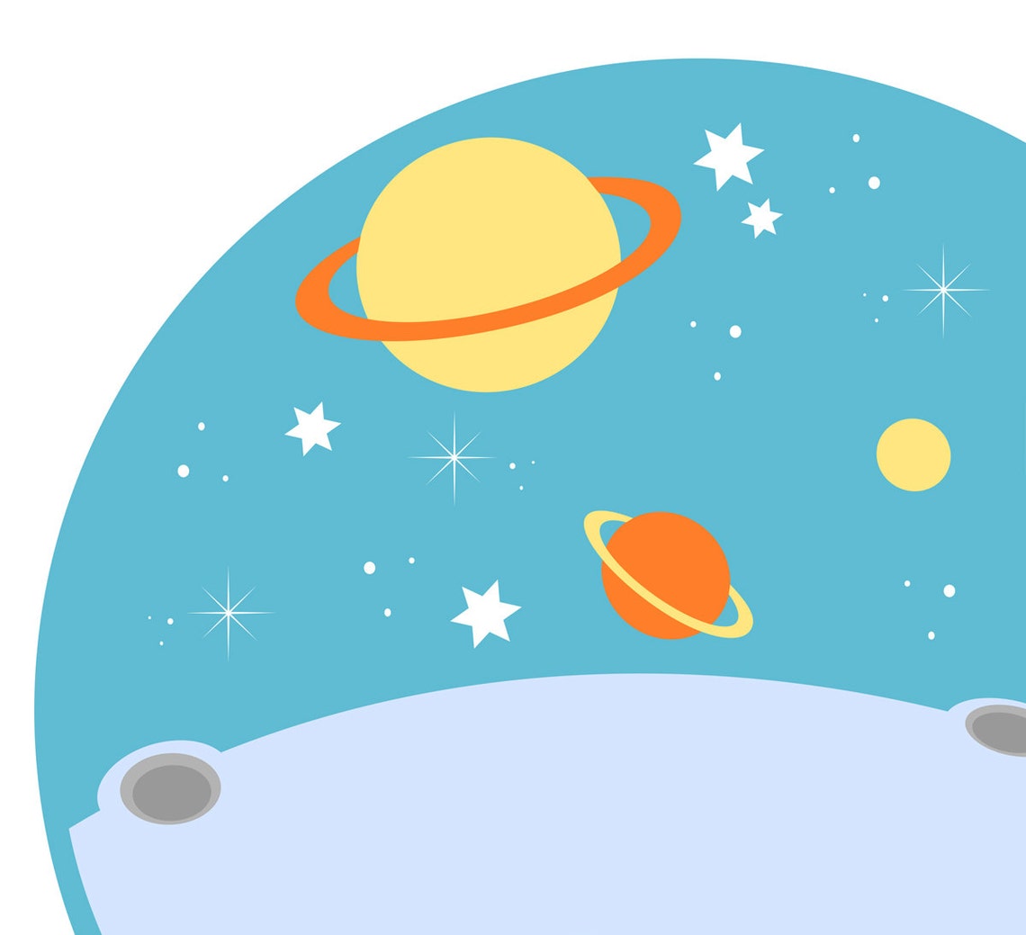Outer Space Planets And Stars Kids Nursery Wall Poster Boys Room Decor - Image 4