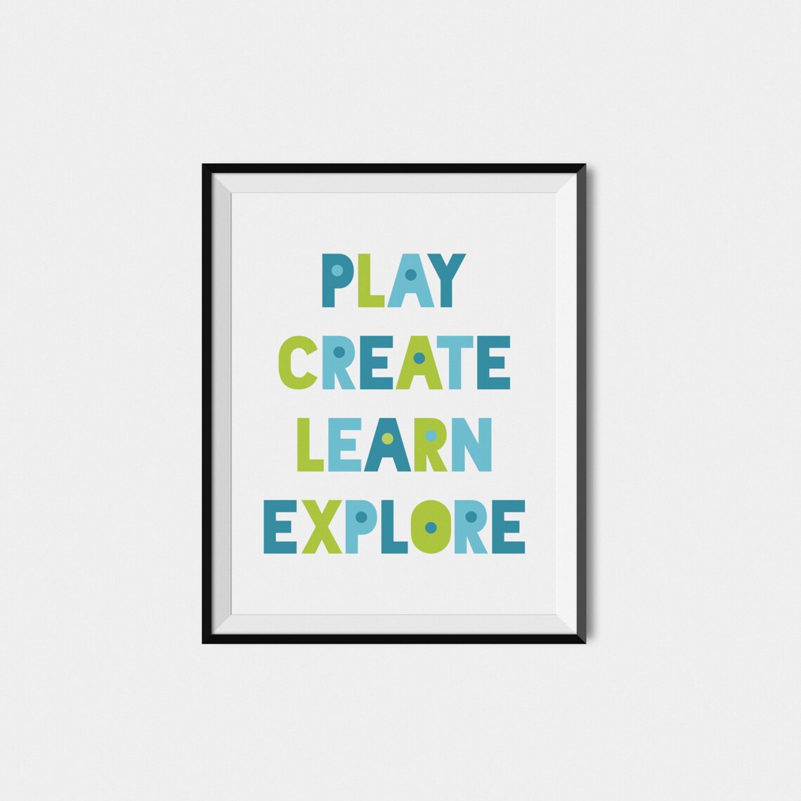 Dragon Alphabet Art Print for Kids Room Decor