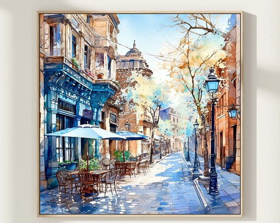 Sofia Bulgaria Art Print Watercolor Cityscape Home Decor Gift
