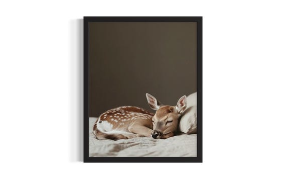 Deer Animal Bedroom Poster Art Print Wall Original Painting Artwork Decor