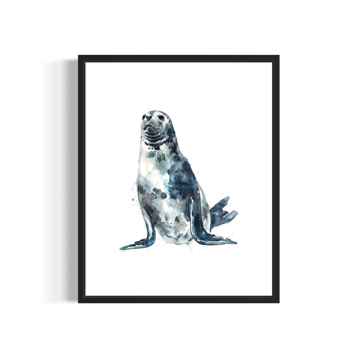Seal Watercolor Art Print Poster Animal Painting Wall Art Decor