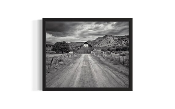 New Mexico Vintage Black And White States Poster Art Print Living Room Wall Original Painting Artwork Decor