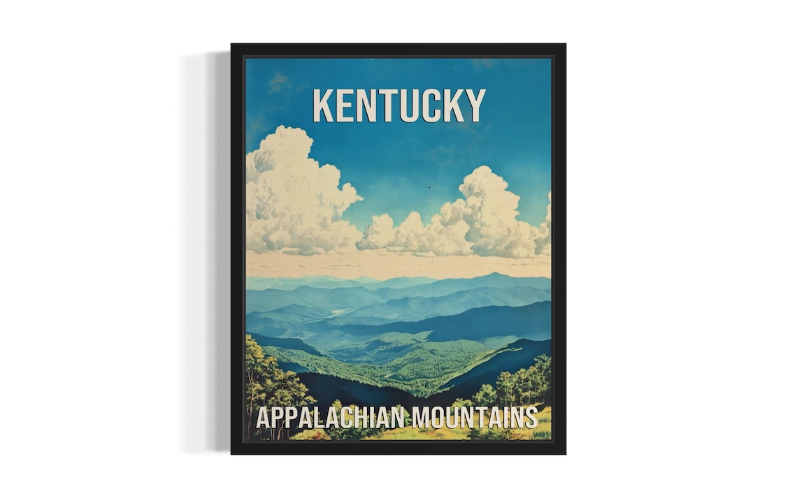 Kentucky Appalachian Mountains Vista Blue Ridge Travel Poster