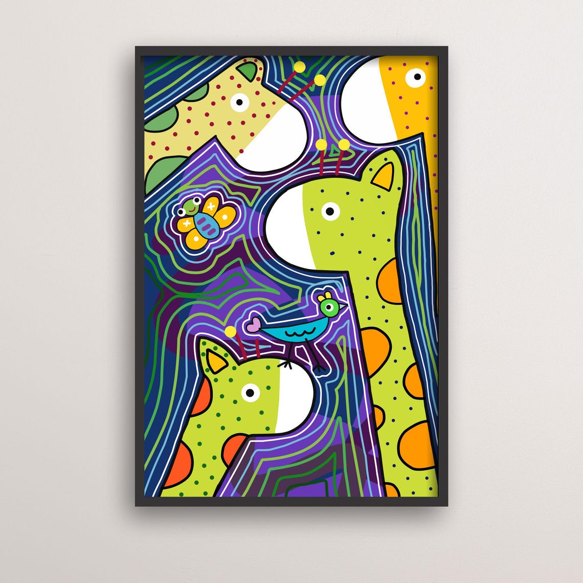 Giraffe Art, Whimsical Nursery Decor
