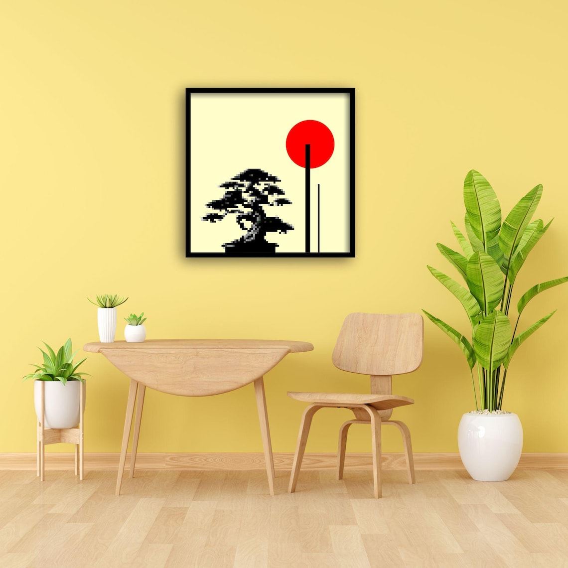 Pixel Japanese Bonsai Retro Game Zen Tree Decor - Image 4