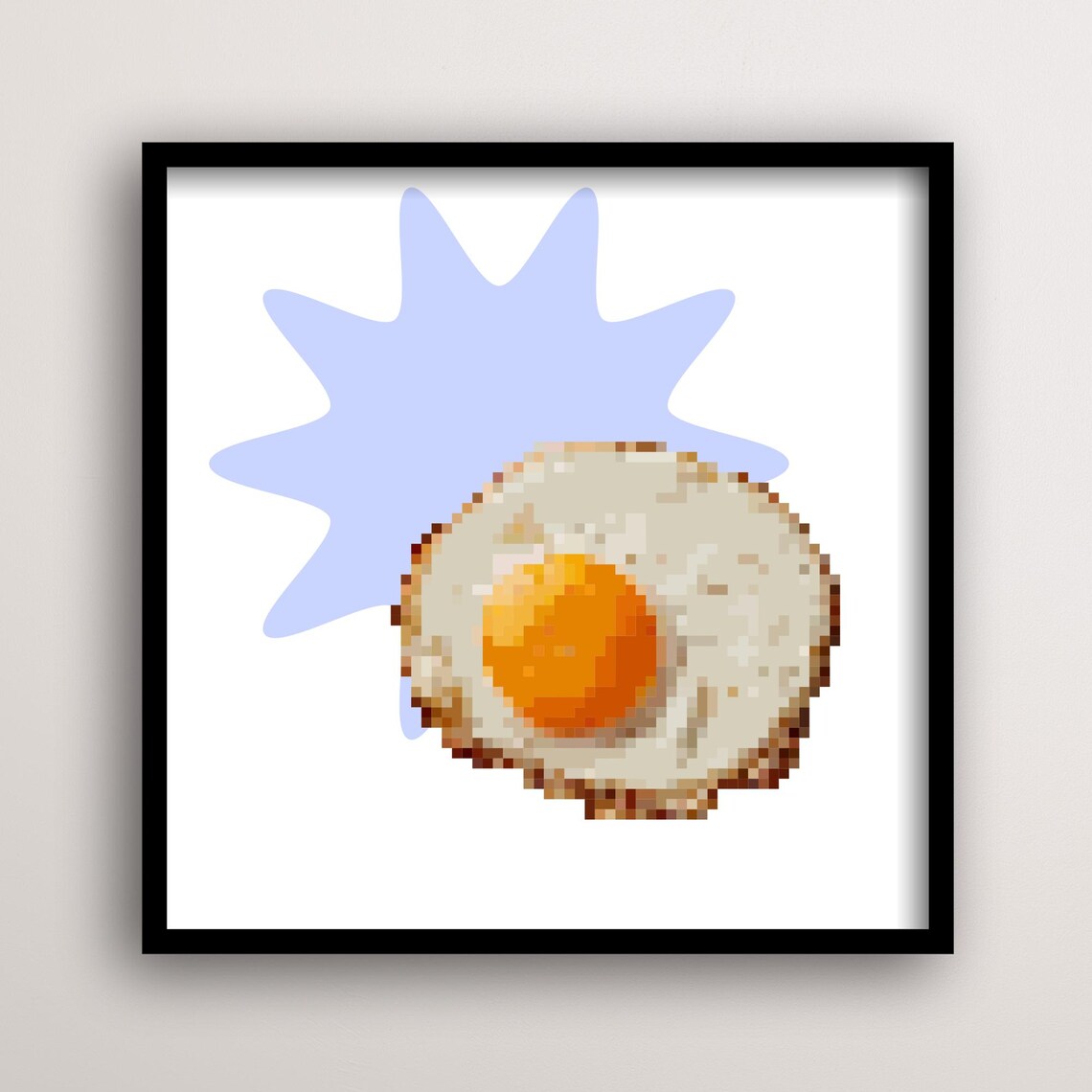 Sunny Up Egg Pixel Pop Art, Retro Game Poster