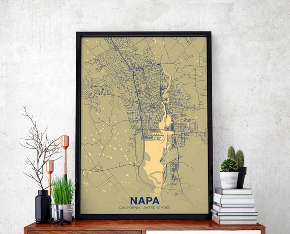 Napa Ca Usa Poster Color Hometown City Print Modern Home Decor Office Decoration Wall Art Dorm Bedroom Gift