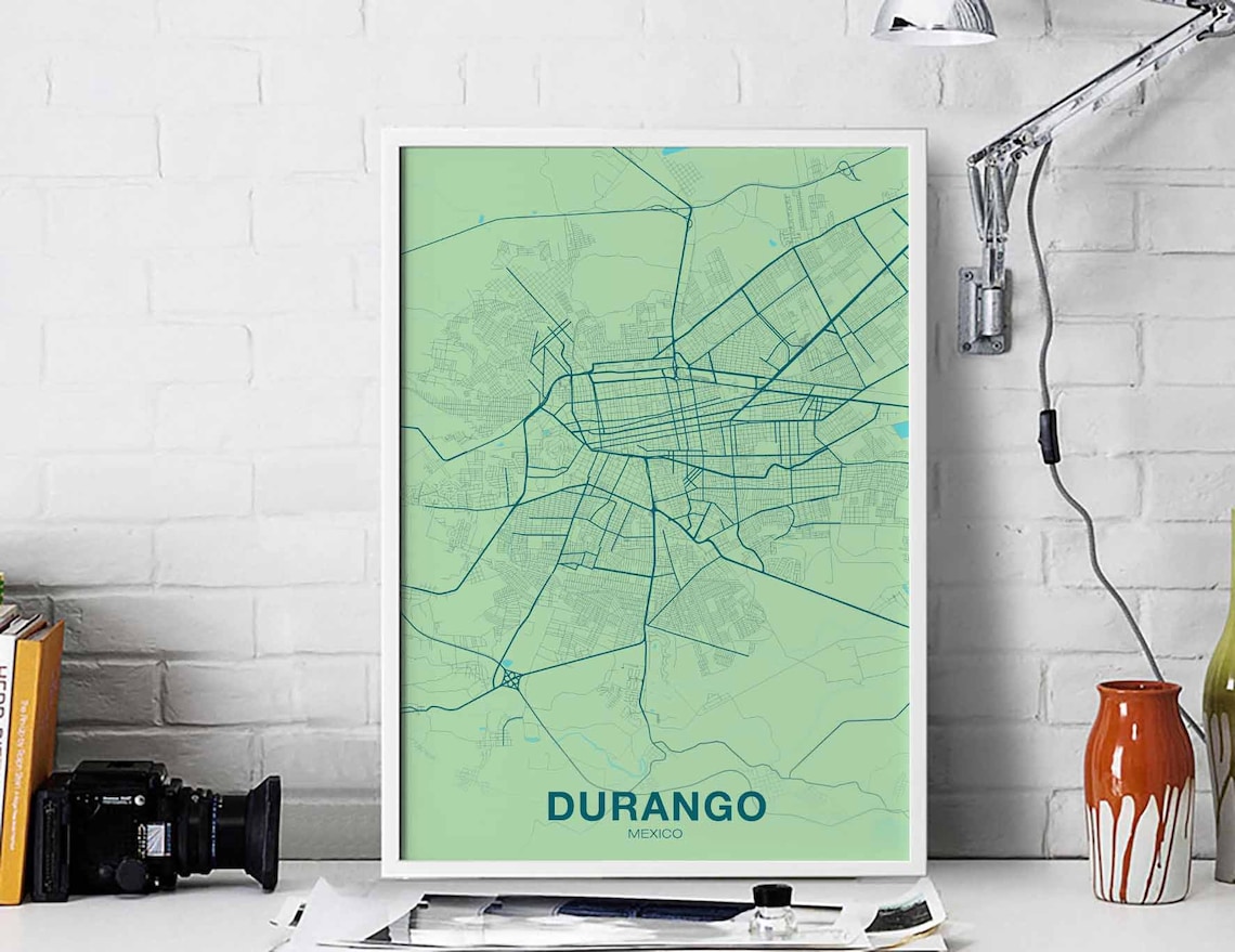 Durango Mexico Poster, Modern Home Decor