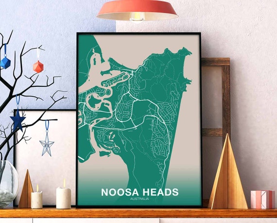 Noosa Heads Australia Poster Hometown City Print Modern Home Decor Office Decoration Wall Art Dorm Bedroom Gift