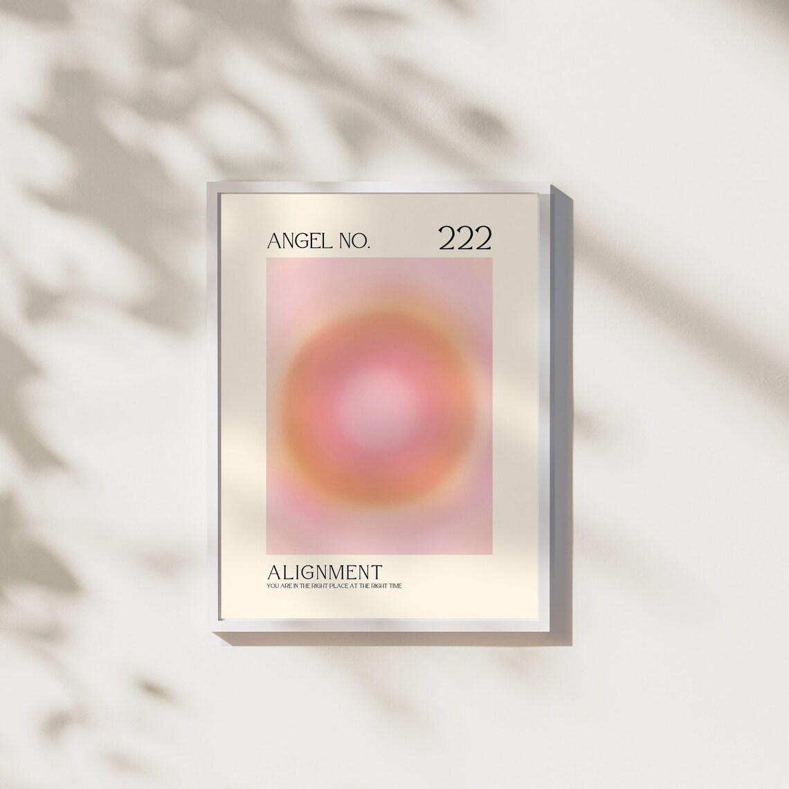 Angel No 222 Alignment Aura Circle Spiritual Manifestation Poster - Image 4