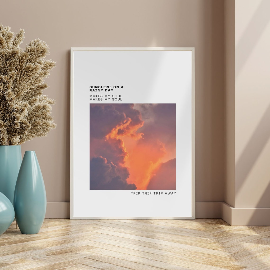 Sunshine On A Rainy Day Song Lyrics Sunset Cloud Photo Poster
