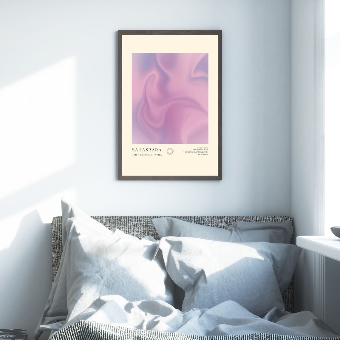Sahasrara Crown Chakra Purple Aura Spiritual Meditation Yoga Poster - Image 4