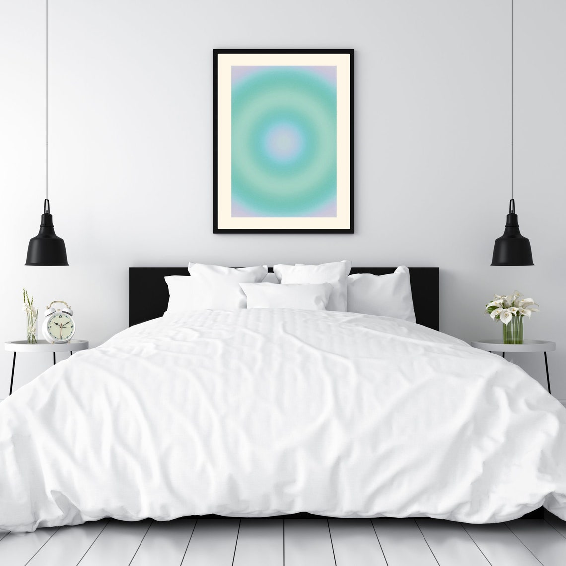 Green Aura Gradient Orb Minimal Spiritual Decorative Art Poster - Image 4