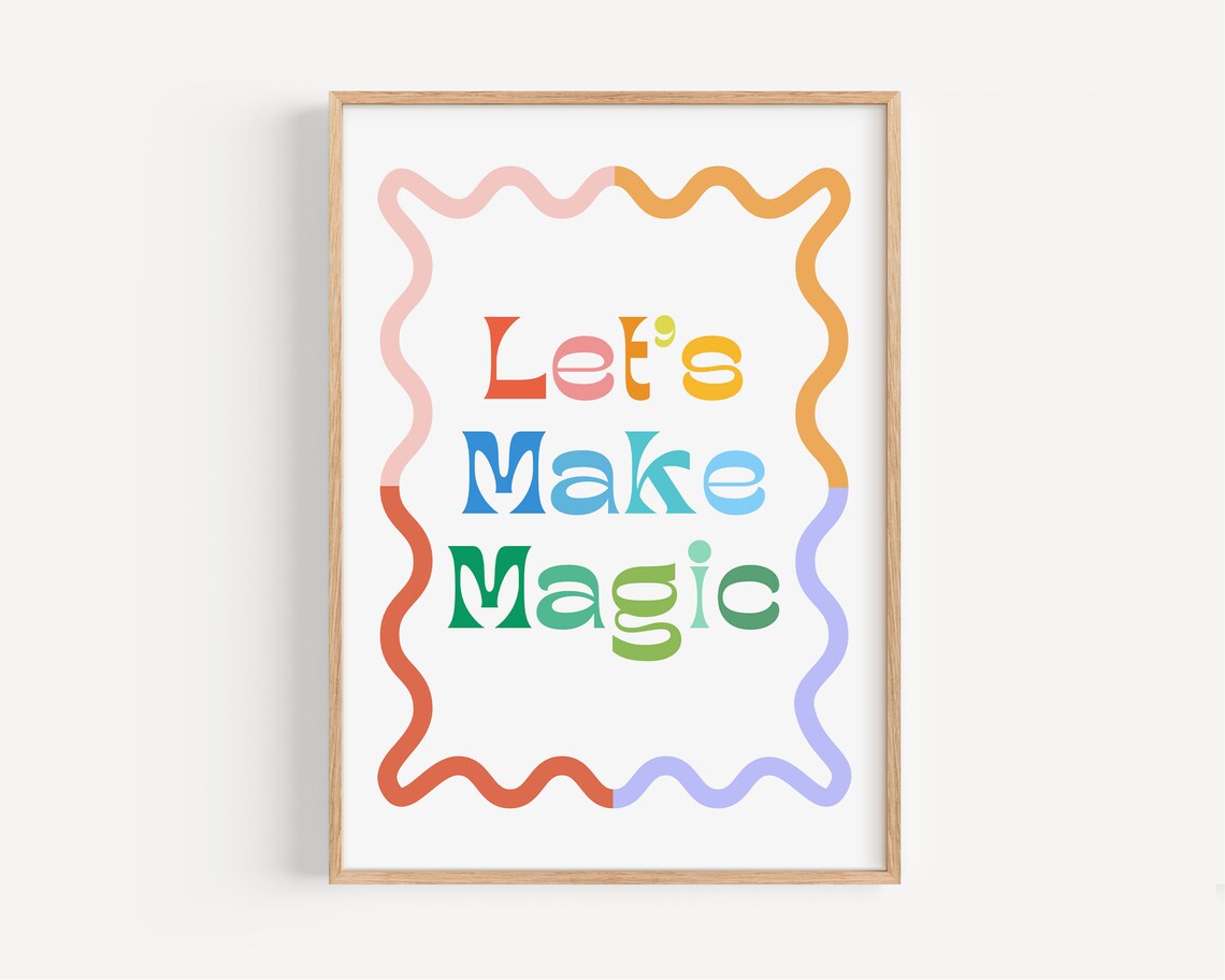 Magic Print, Colorful Rainbow Playroom Art