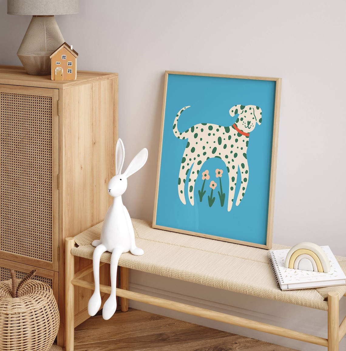 Dalmatian Retro Animal Kids Art Print, Playroom Decor - Image 3