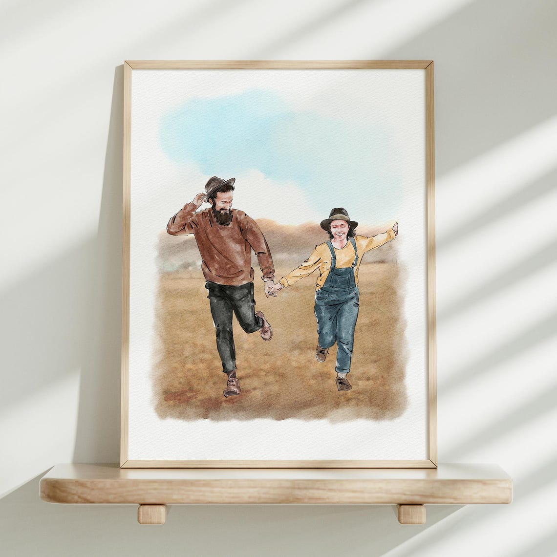 Custom Family Portrait From Photo Watercolor Family Painting Anniversary Gift Engagement Gift Couple Portrait With Pet Gift For Parents - Image 2