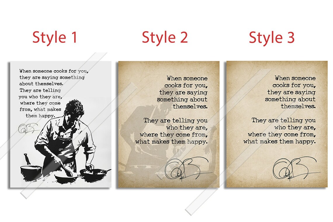 Anthony Bourdain Quote, Kitchen Wall Art Print - Image 2