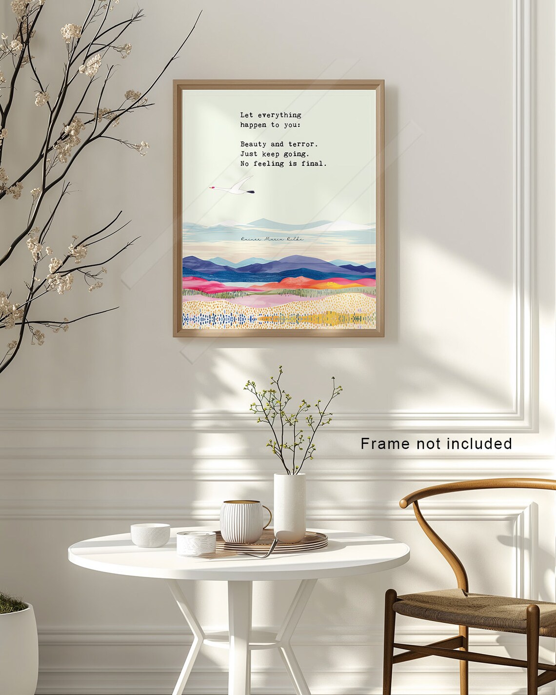 Rainer Maria Rilke Inspired Poem Quote Art Print - Image 2