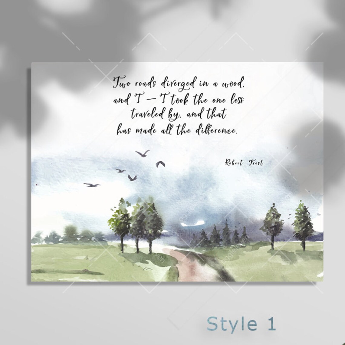 Robert Frost Quote, Literature Housewarming Art Print