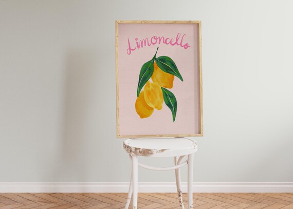 Lemon Branch Kitchen Art Print, Eclectic Style
