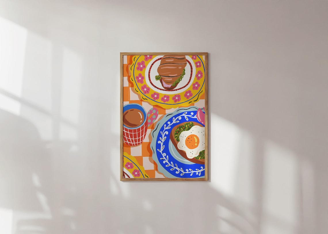 Colorful Food Still Life Kitchen Wall Decor