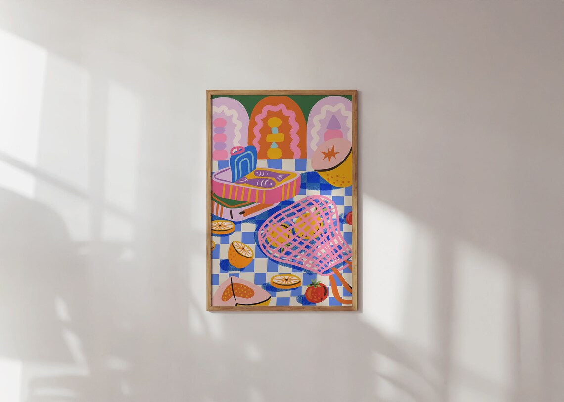 Colorful Grocery Still Life Kitchen Art Print