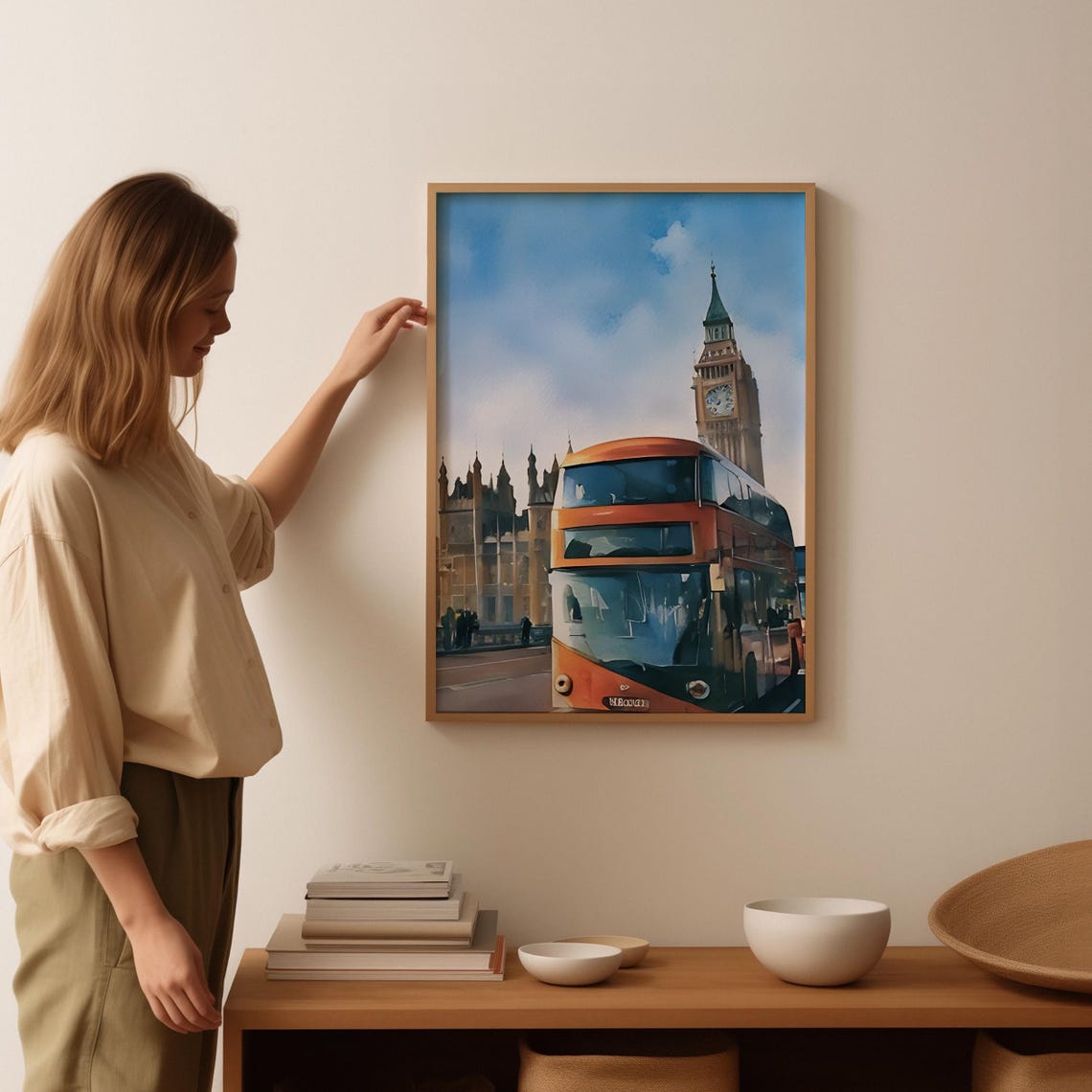 London Print London Watercolor Decor London Wall Art Travel Gift Unique Home Decor Travel Poster Print London Travel - Image 3