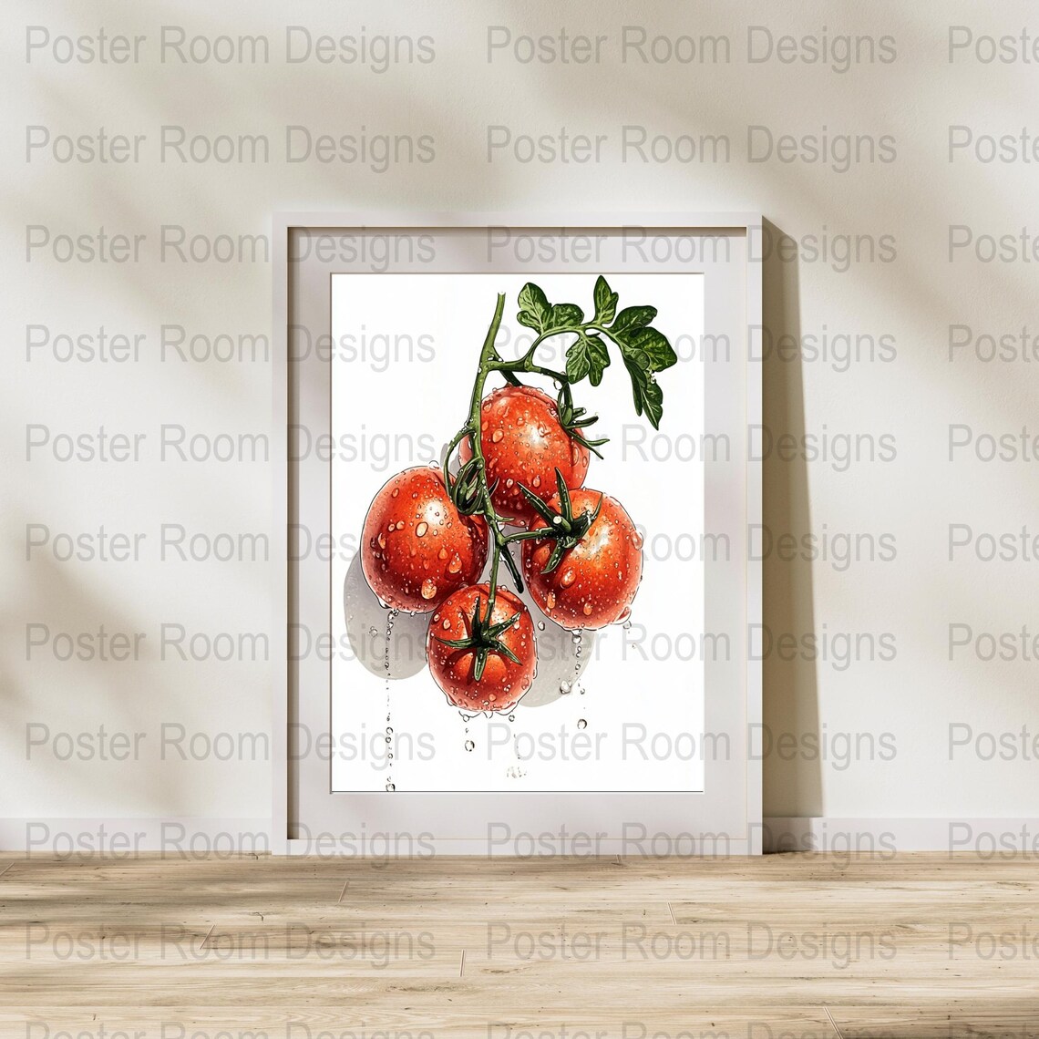 Tomato Art Print Watercolor Vegetables Kitchen Decor Fresh Tomatoes Food Illustration Wall Art Kitchen Print - Image 2
