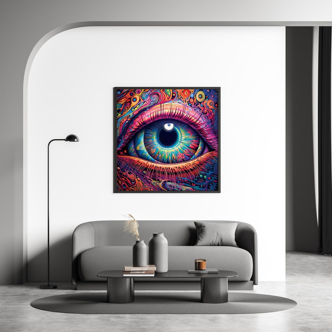 Psychedelic Eye Close Up Trippy Colorful Visionary Art Poster - Image 4