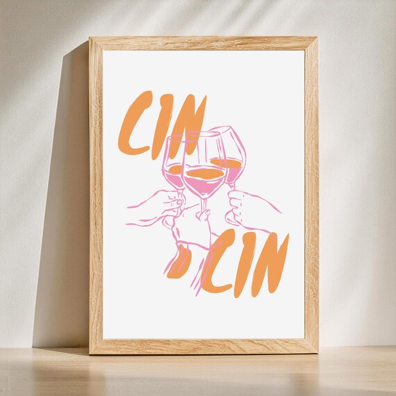 Cin Kitchen Wall Print Art Girl Decor Preppy Food Trendy Girly Prints