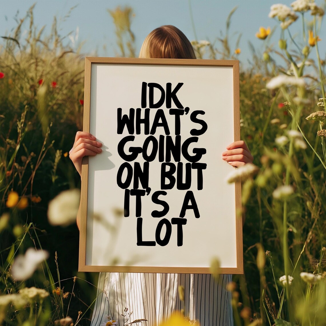 Witty Sarcastic Typography, Funny Home Wall Art