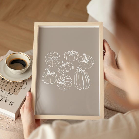 Autumn Wall Print Art Home Decor Fall Seasonal Halloween