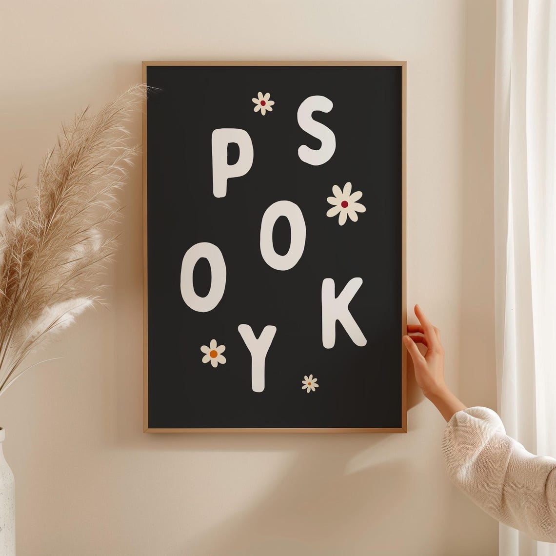 Preppy Halloween Wall Print Pink Autumn Art Gallery Pastel Decor