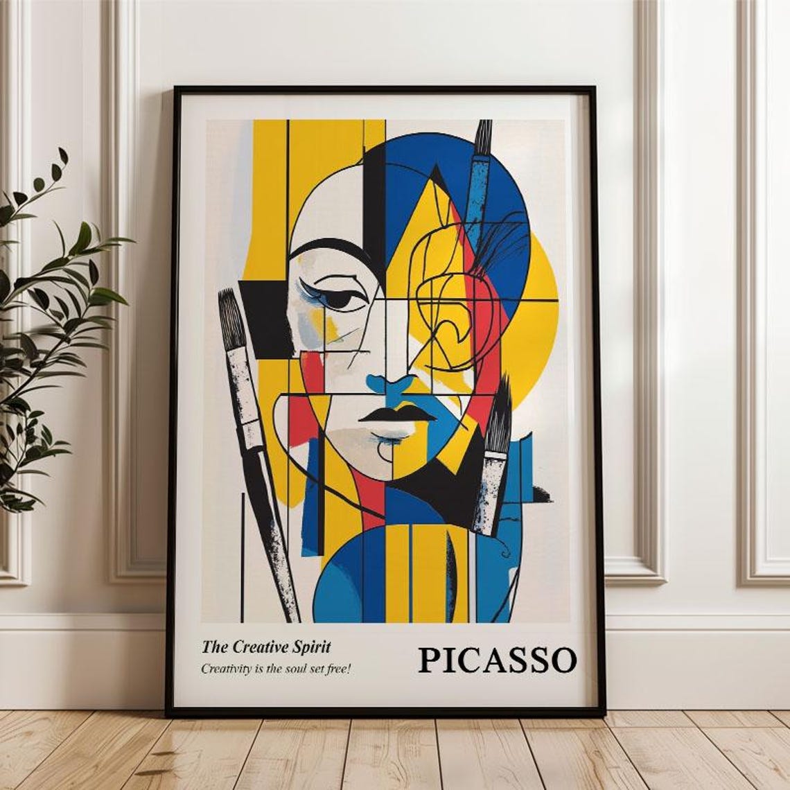 Picasso Art The Creative Spirit Abstract Modern Art Poster Instant Cubist Style Art For Home Decor