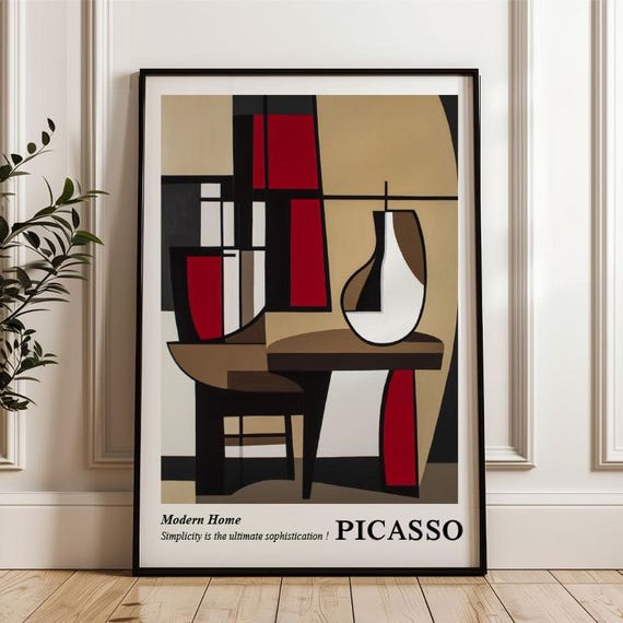 Picasso Modern Minimalist Abstract Art Poster