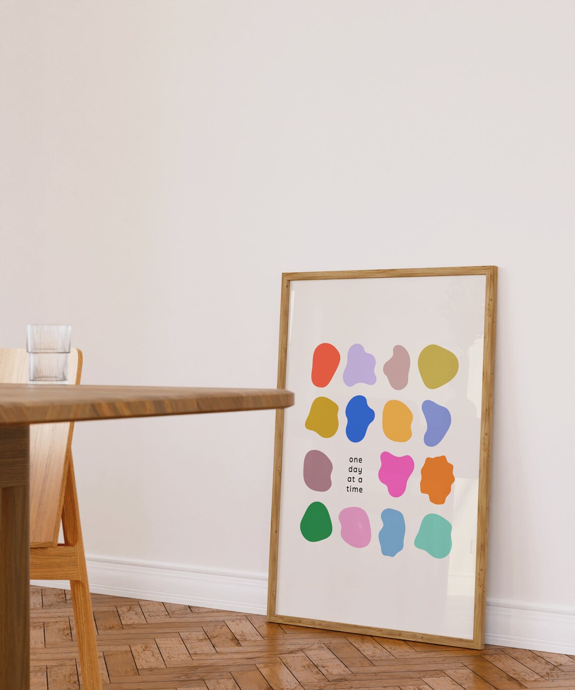One Day At A Time Minimalist Modern Art Print - Image 4