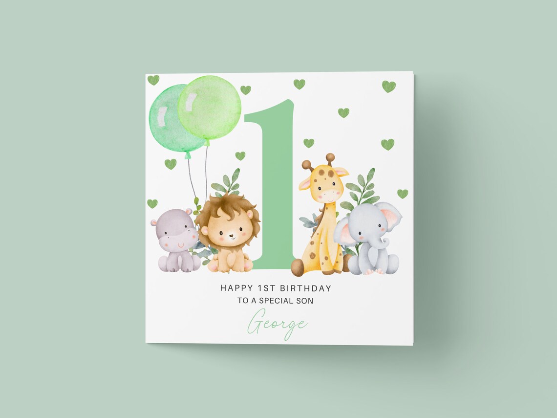 Safari First Birthday, Wild One Animal Art Print