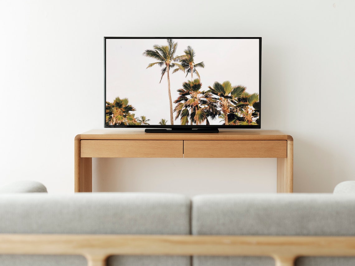 Palm Tree Frame Tv Art Frame Tv Art Tropical Beach Art Art Palm Tree Photo Botanical Frame Tv Art - Image 3