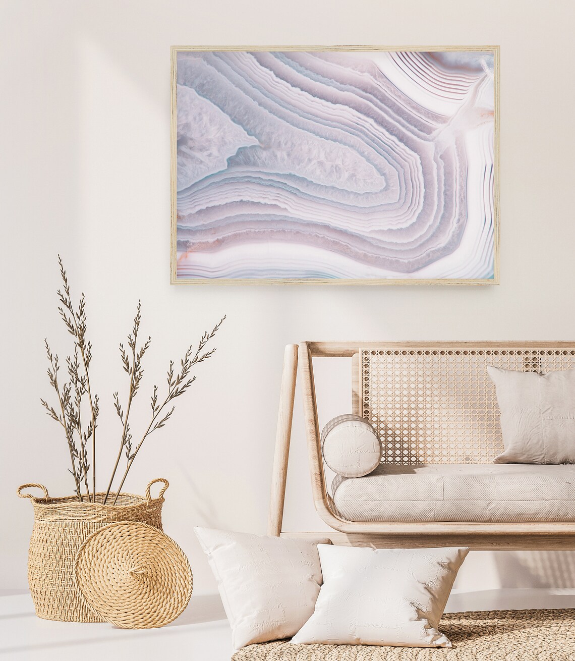 Geode Agate Wall Art, Boho Abstract Print - Image 3