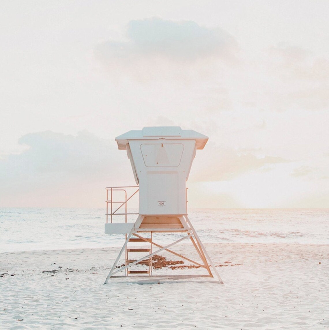 Summer Lifeguard Tower California Beach Art Print - Image 2