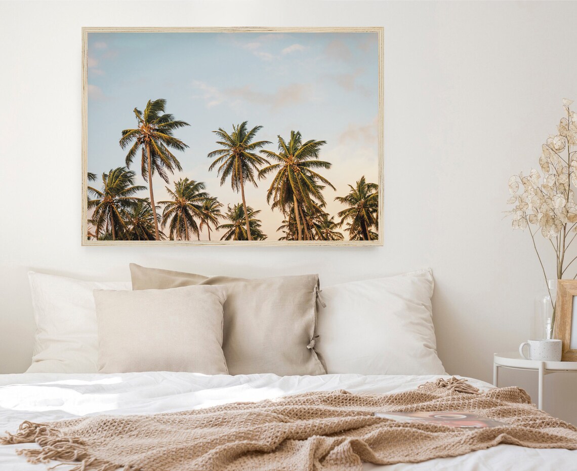 Palm Tree Sunset Landscape Beach Travel Poster - Image 3