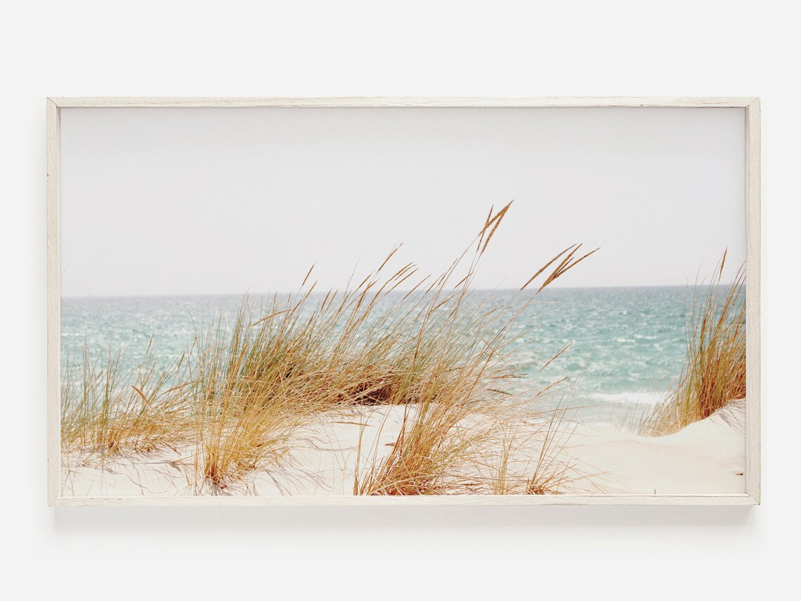 Beach Grass Art Print, Coastal Summer Decor