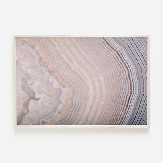 Abstract Agate Art Print, Boho Gemstone