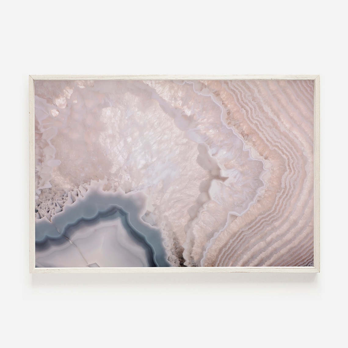 Agate Art Pastel Geode, Boho Wall Art Print